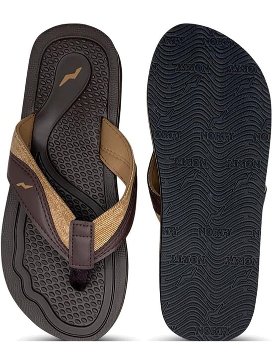 Norty Thong Men\'s Dark Brown Footwear For Summer Comfortable Sandals Casual